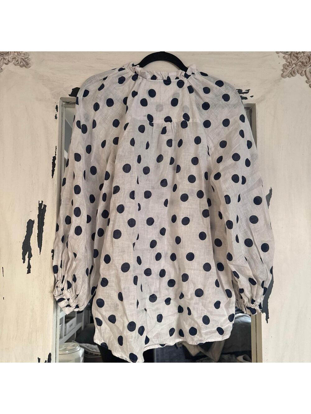Maeve The Audie Puff Sleeve Linen Blouse size M - Picture 4 of 4